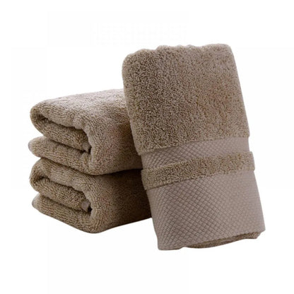 35X75CM Plain Colored Absorbent Towel Pure Cotton Bath Towel Set