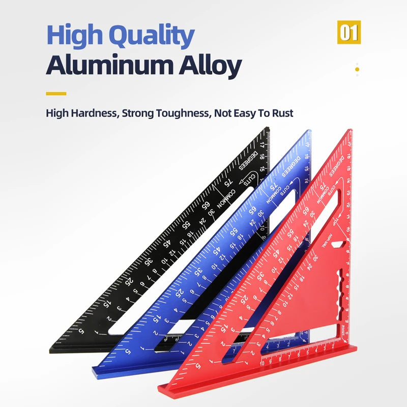 Triangle 7Inch Measurement Tool Square Angle Woodworking Square Triangular Metric