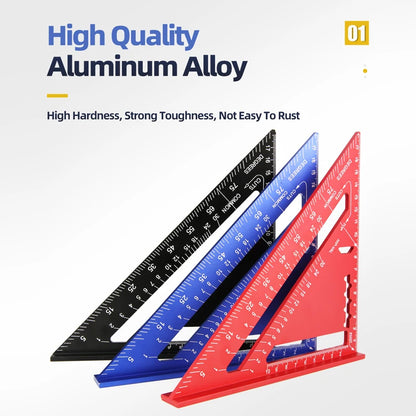 Triangle 7Inch Measurement Tool Square Angle Woodworking Square Triangular Metric