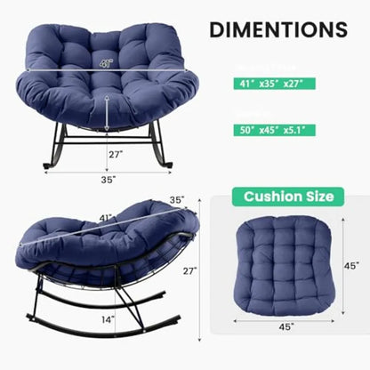 Oversized Rocker, Comfy Egg Chair for Bedroom