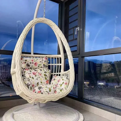 Hanging basket rattan courtyard double swing lazy chair