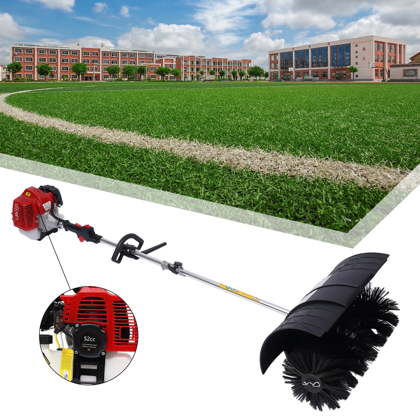 Gas Power Walk Behind Sweeper, Hand-hold Snow Sweeper