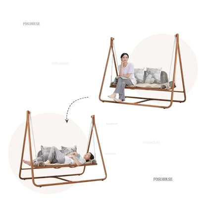 Bracket Outdoor Balcony Double Swing Chair Leisure Villa Patio Garden Hanging Basket Outdoor Furniture
