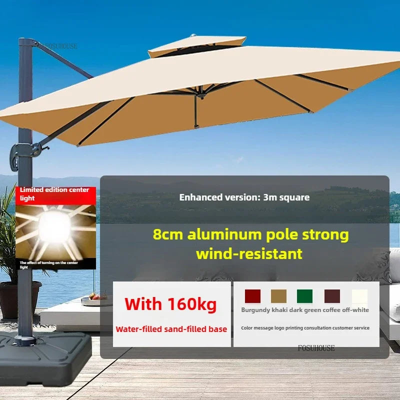 Balcony Outdoor Parasol Garden Patio Umbrellas Villa Open-air Stall Large Sun Umbrella