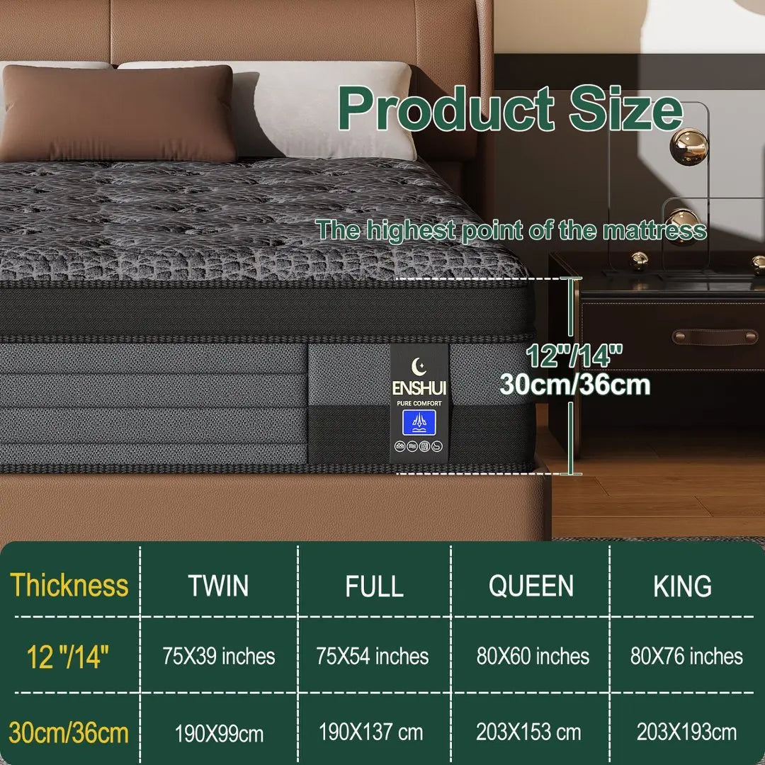 Memory Foam Mattress Pocket Spring Mattress Medium Firmness Suitable for Home Bedrooms and Hotels