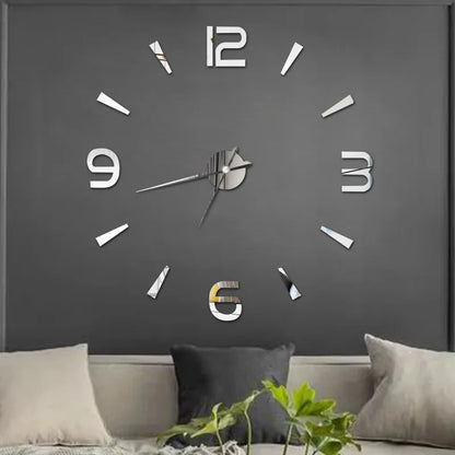 Large 3D Wall Clock Luminous Classic Wall DIY Digital Wall Stickers