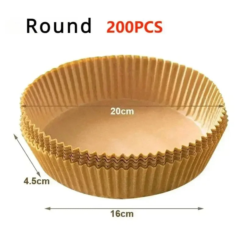 50/100/200Pcs Air Fryer Baking Paper Non-Stick Airfryer Kitchen Accessories