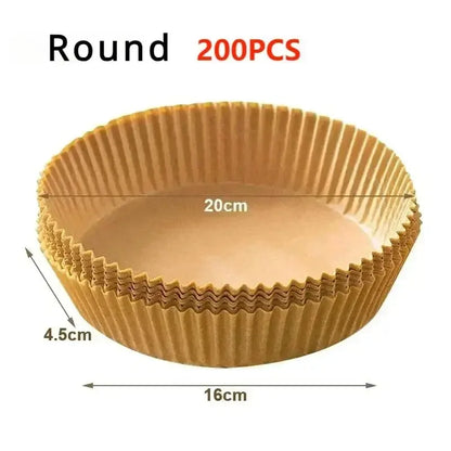 50/100/200Pcs Air Fryer Baking Paper Non-Stick Airfryer Kitchen Accessories
