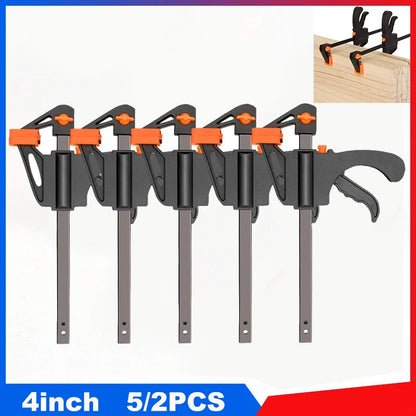 5/2pcs Woodworking Bar 4 Inch Clamp Clip Set Hard Quick Ratchet Release Clip