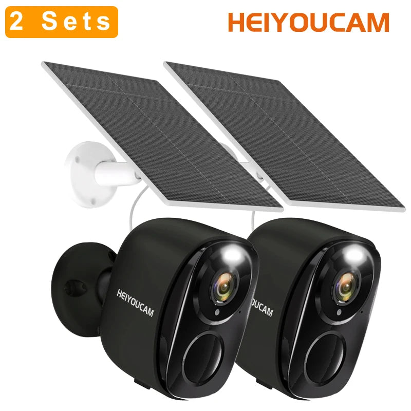Security Cameras Wireless Outdoor, 2K Battery Powered WiFi AI Motion Siren Spotlight, Color Night Vision Waterproof