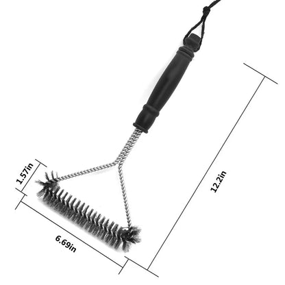 Barbecue Grill Brush Clean Tool Stainless Steel Bristles Non-stick Cleaning Brushes