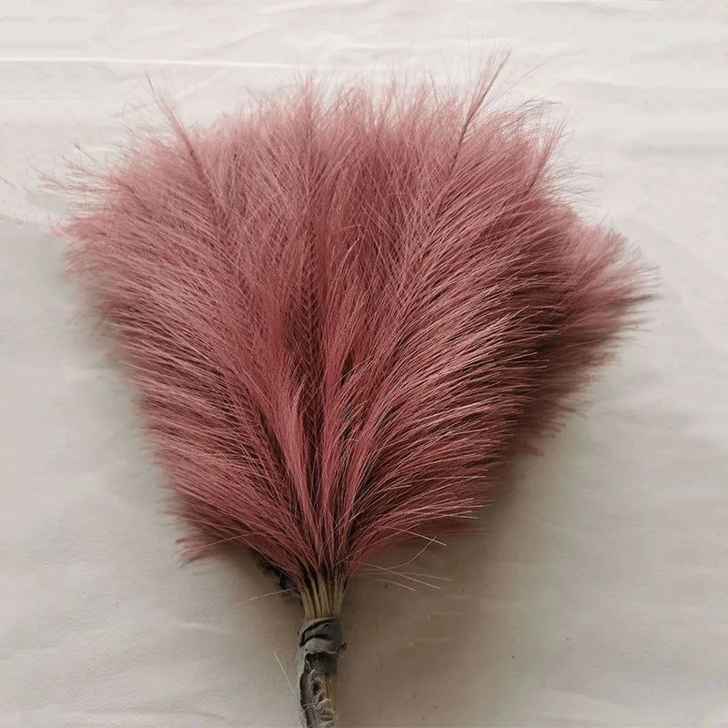 10/30 Pcs Artificial Pampas Grass Fluffy Reed Bouquet Boho Decoration Table Flower Arrangement