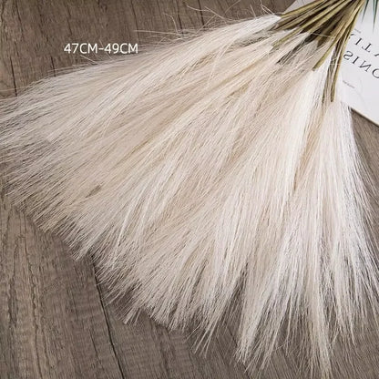 10pcs Faux Pampas Grass Decor Tall Vase Fillers, Boho Rustic Farmhouse Home Decor.