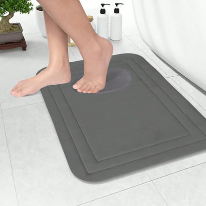 1Pc Memory Foam High-Density Fast Drying Absorbent Carpet, Super Soft Anti-Skid Bathmat