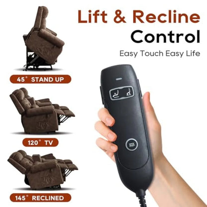 Power Lift Recliner Chair Sofa for Elderly with Massage and Heat, Dual Reclining Couches