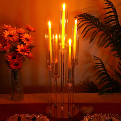 2/4/6/8/10pcs Acrylic Candelabra Centerpieces Clear Candle Holder Acrylic Shade