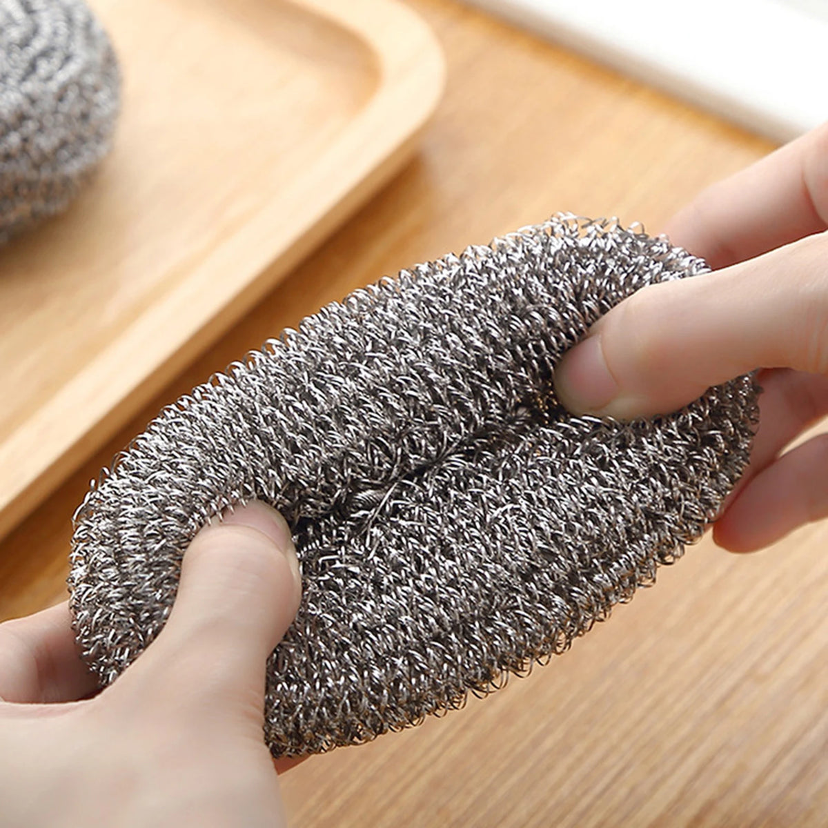 6Pcs Steel Wool Ball Stainless Steel Scrubbers Pad for Kitchens