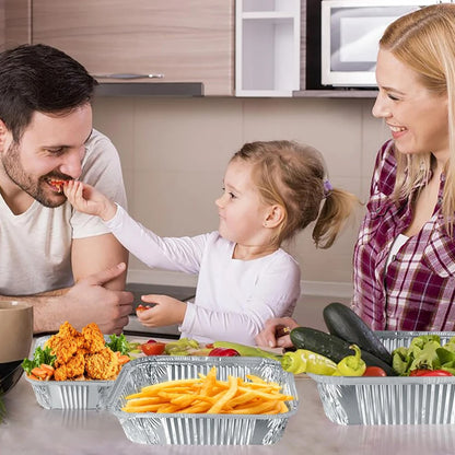 Aluminum Pans with Clear Plastic Lids Square Baking Cake Pans with Lids Disposable Food Containers Great for Cooking