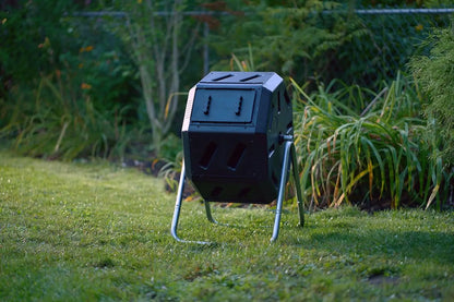 Outdoor Rotating Compost Bin, 22 Gallon, Made from Recycled Plastic for Garden and Kitchen Waste