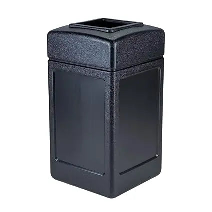 Open-Top Indoor/Outdoor Square 42 Gallon Large Waste Trash Container Bin