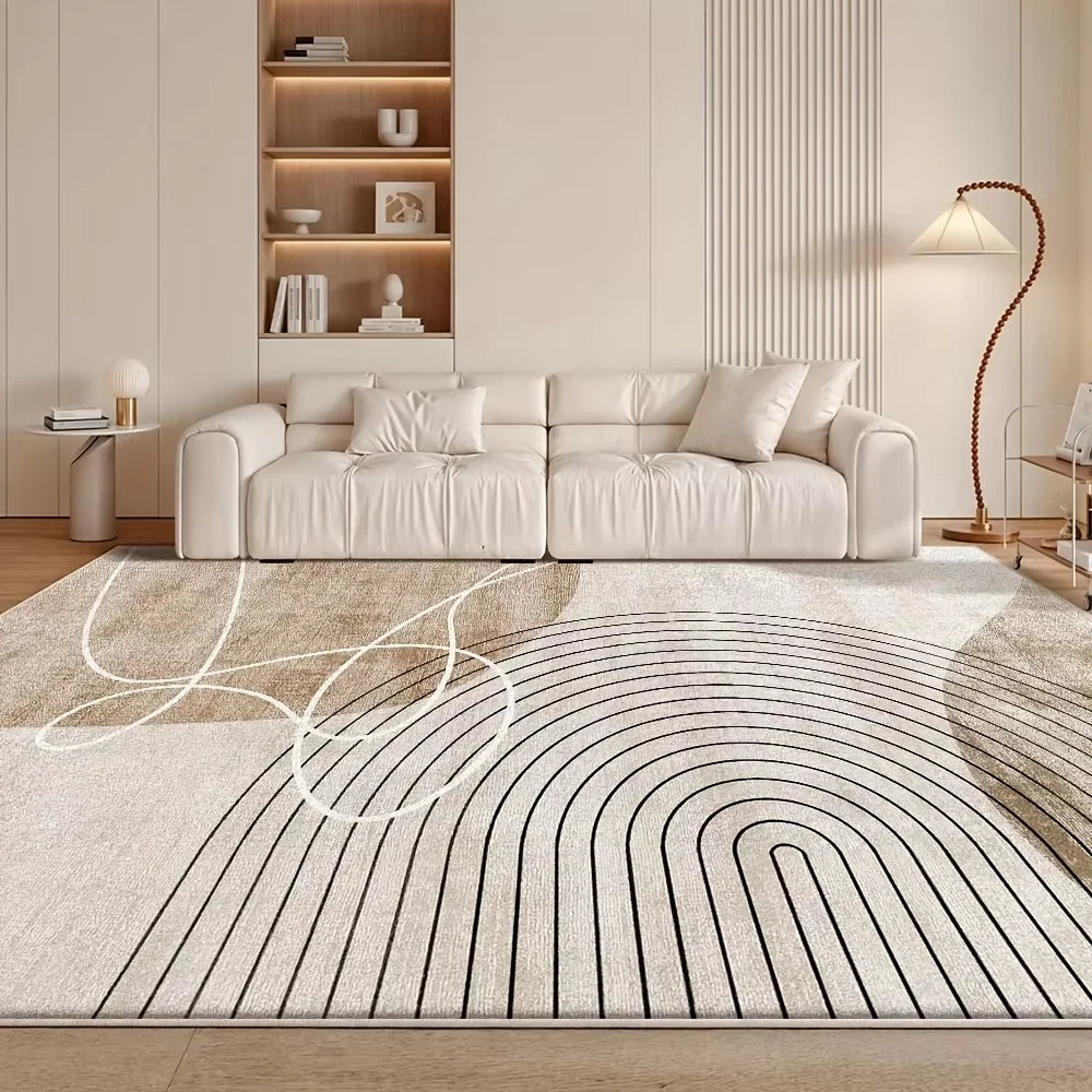Flannel Carpet Modern Light Luxury Living Room Large Rug Non-Slip Washable