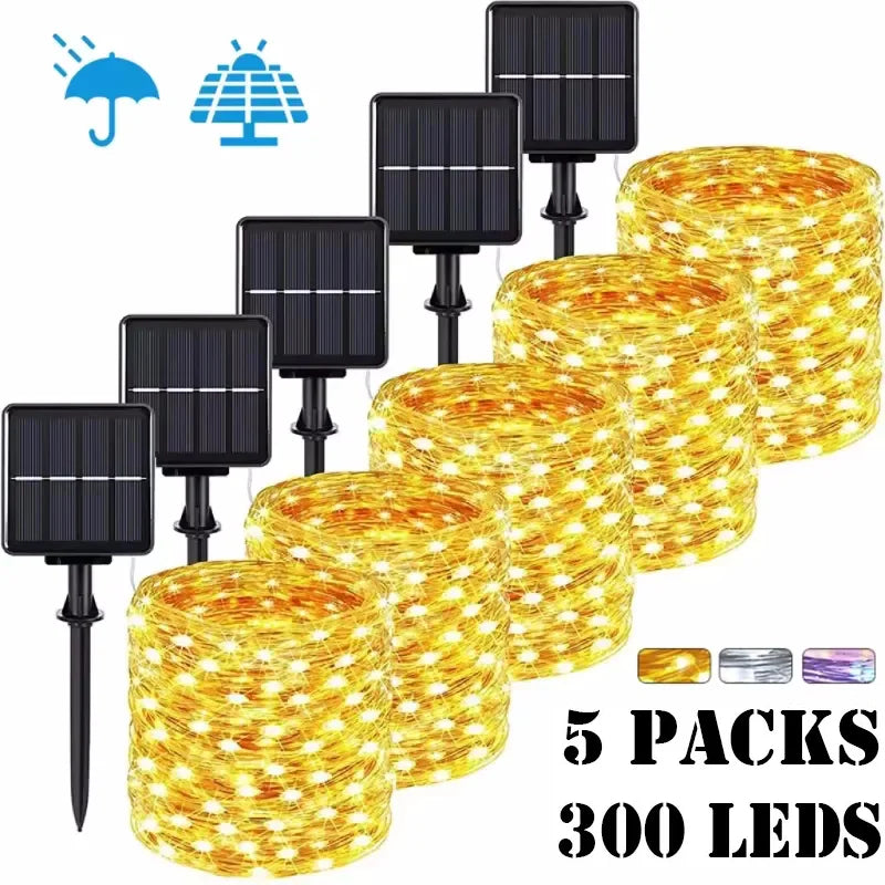 Solar LED Light Outdoor Garden Fairy Light String Led Twinkle Waterproof Light