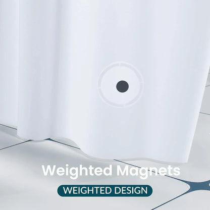 1pc Lightweight Shower Curtain Liner with Bottom Magnets, Waterproof Plastic