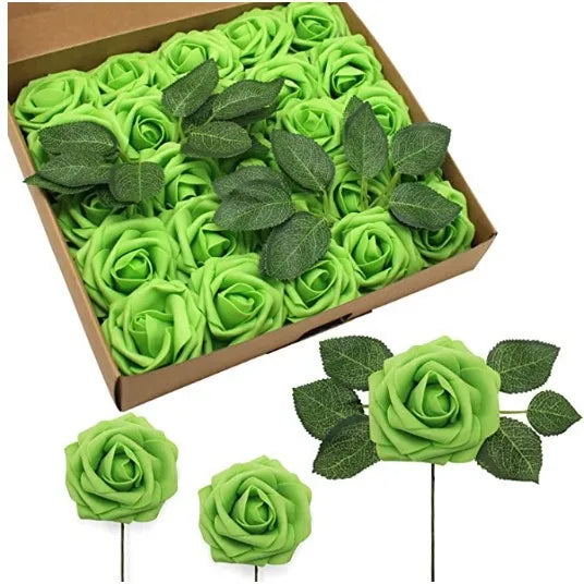 10~100pcs Rose Artificial Flowers Foam Fake Roses Wedding Bouquets Centerpieces