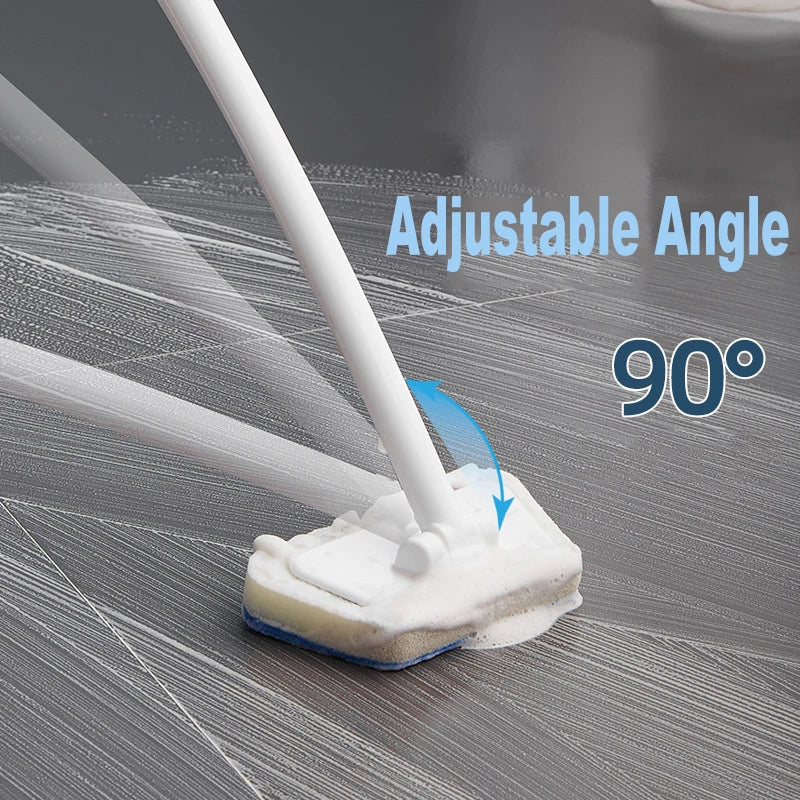 Bathroom Sponge Cleaning Brush Multi-Functional Tool Long Handle Removable Brush