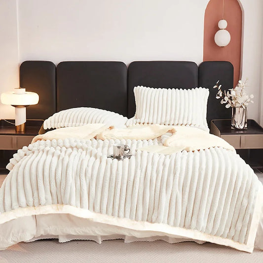 1pc Weighted Fleece Blanket -Soft, Warm, Throw