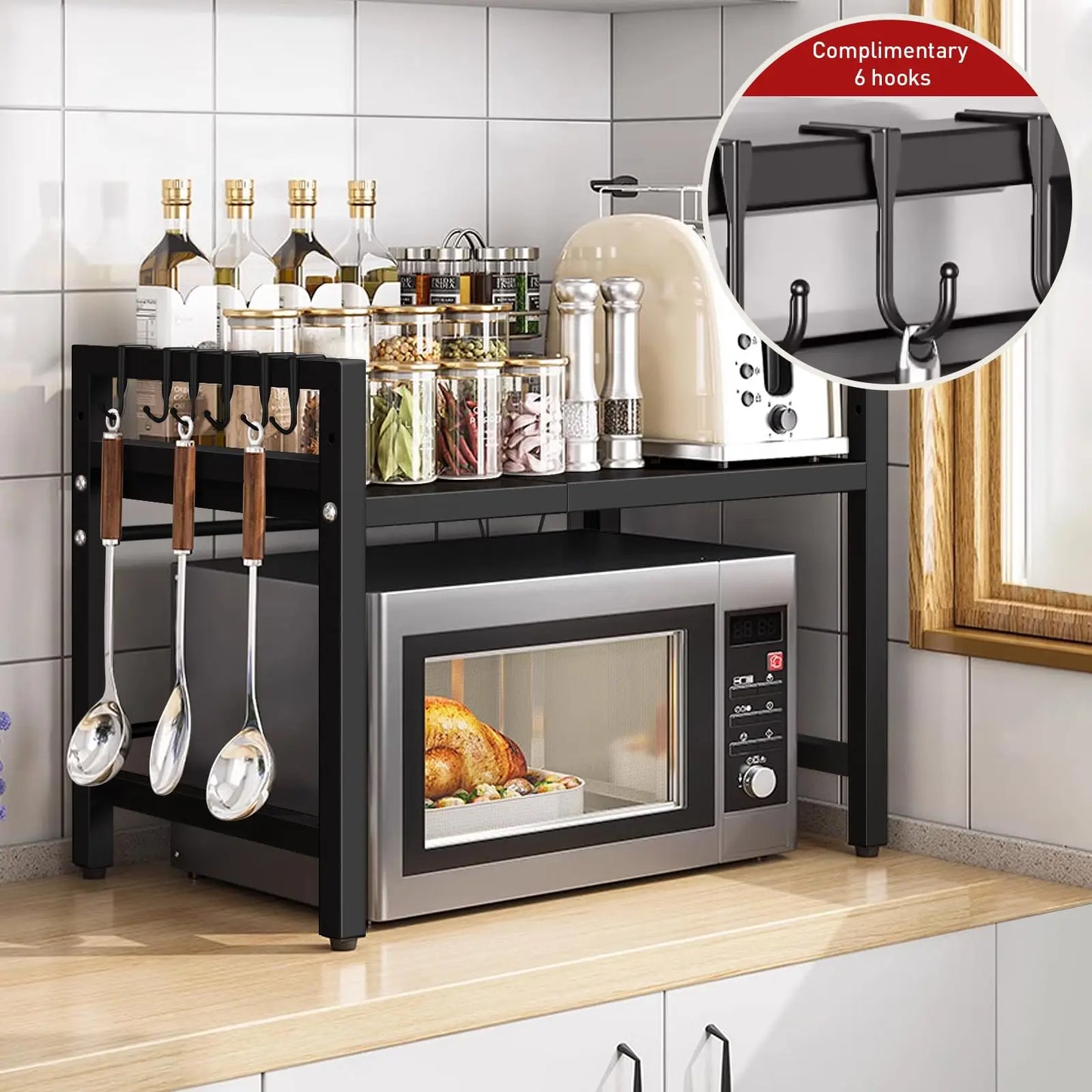 Microwave Shelf Organizer.