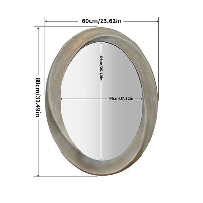 Antique Baroque Gold Oval Beveled Framed Wall Mirror Decorative Accent for Living Room Bedroom Entryway Decor