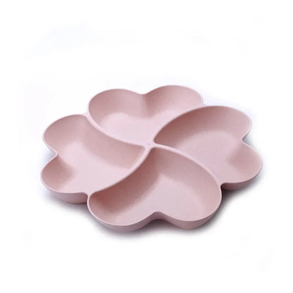 4-grid Fruit Plate Tray Heart Shaped Creative Plates