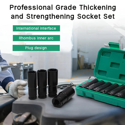 10pcs 1/2 Inch 8-24mm Power Socket Tool Impact Wrench Adapter Industrial Hand Tool Socket Set
