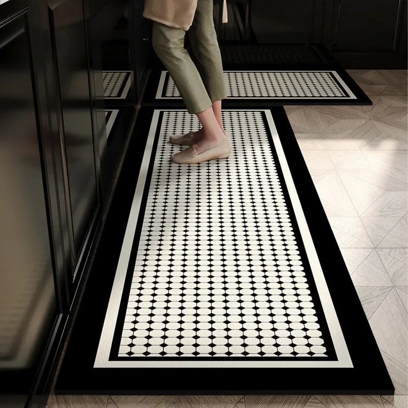 Kitchen Floor Rug Diatomite Anti-Slip Oil-Proof Water-Absorbing, Dirt-Resistant