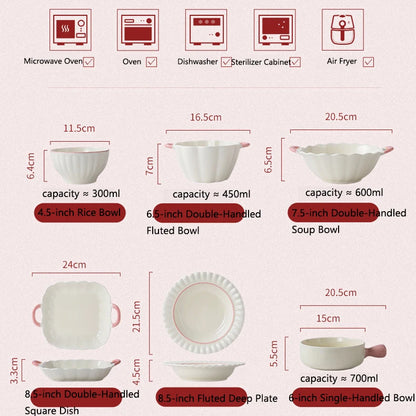 Dinner sets kitchen bowl porcelain noble for 2-10 people serving table