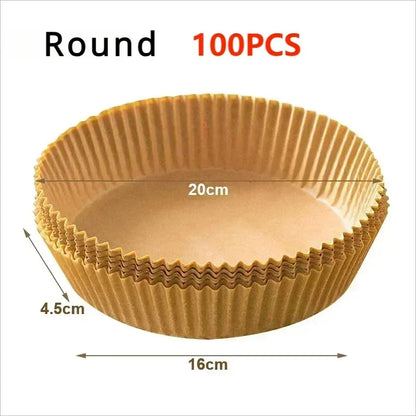 50/100/200Pcs Air Fryer Baking Paper Non-Stick Airfryer Kitchen Accessories