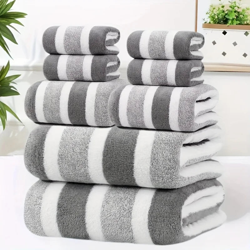 Super Soft 8Pcs Bath Towel Set, No Shedding & Highly Absorbent,