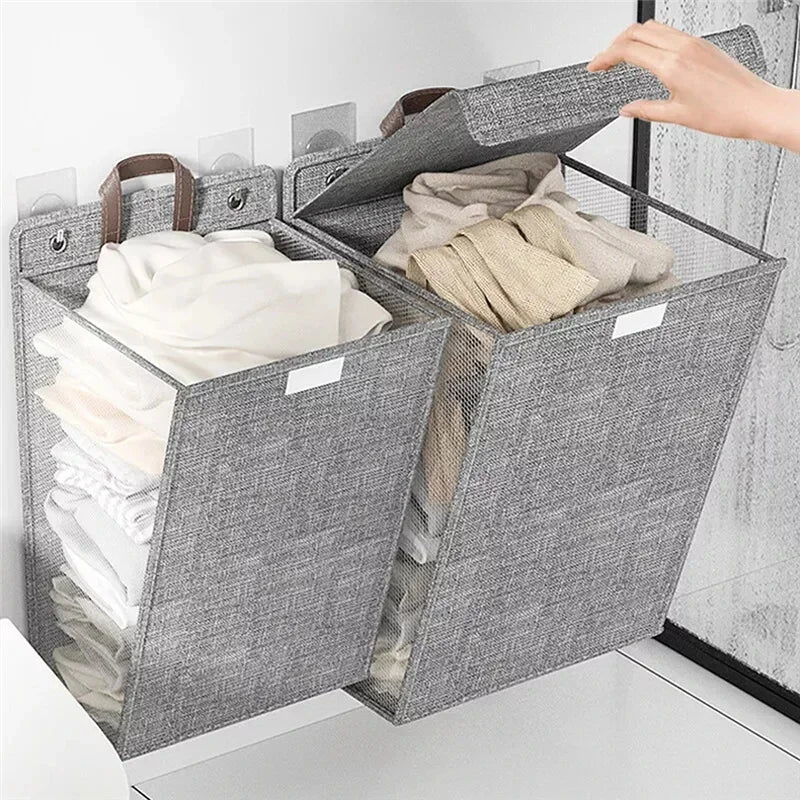 Multifunctional Punch Free Wall Hanging Washing Clothes Mesh Hook Organizer