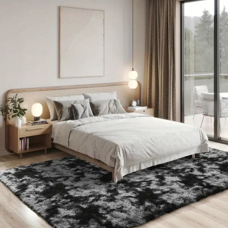 Super soft fluffy carpet, used for modern fluffy area carpets indoors, living rooms, anti slip, machine washed plush carpets