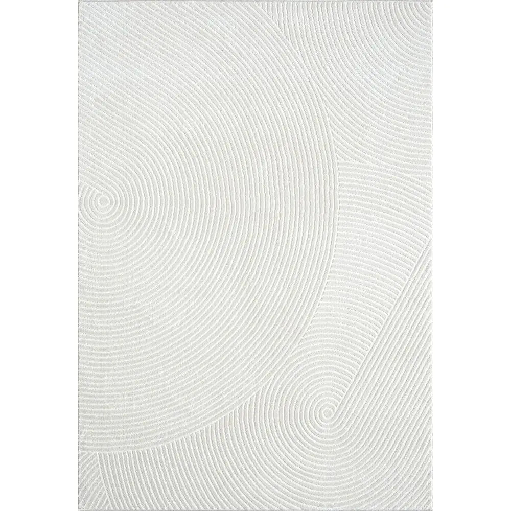 5' x 8' Neutral Cream Area Rug | Elegant Zen-Inspired.