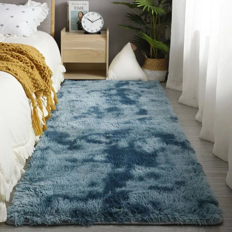 Bedroom Carpet Soft Decoration White Fluffy Large Kids Bedside Rugs