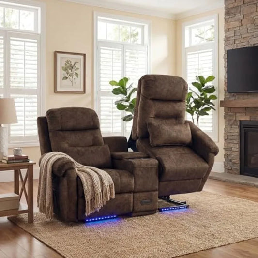 Power Lift Recliner Chair Sofa for Elderly with Massage and Heat, Dual Reclining Couches