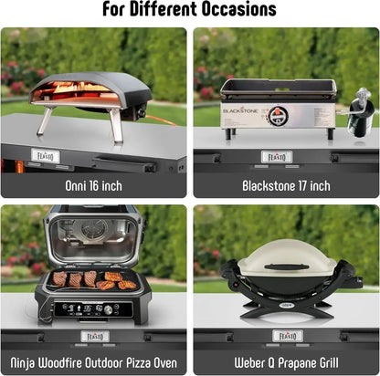 Grill Table, Outdoor Bar cart with Storage Cabinet, Modular Outdoor Kitchen Island