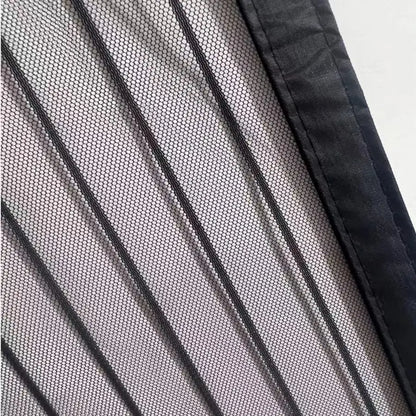 Extra Large Summer Black Striped Magnetic Screen Door Mesh Curtain