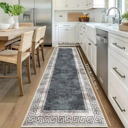 VIKAMA Minimalist Geometric Rug Non-Slip and Stain-Resistant Entrance