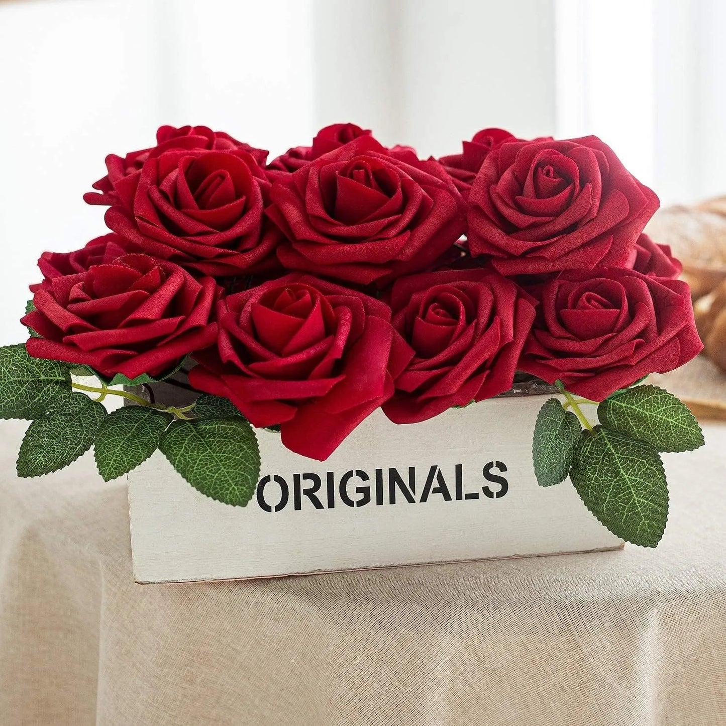 10~100pcs Rose Artificial Flowers Foam Fake Roses Wedding Bouquets Centerpieces