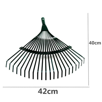 1Pc Garden Leaf Rake Grass Farming Rake Durable Iron Potting 22-tooth Garden Rake for Gardeners and Landscapers