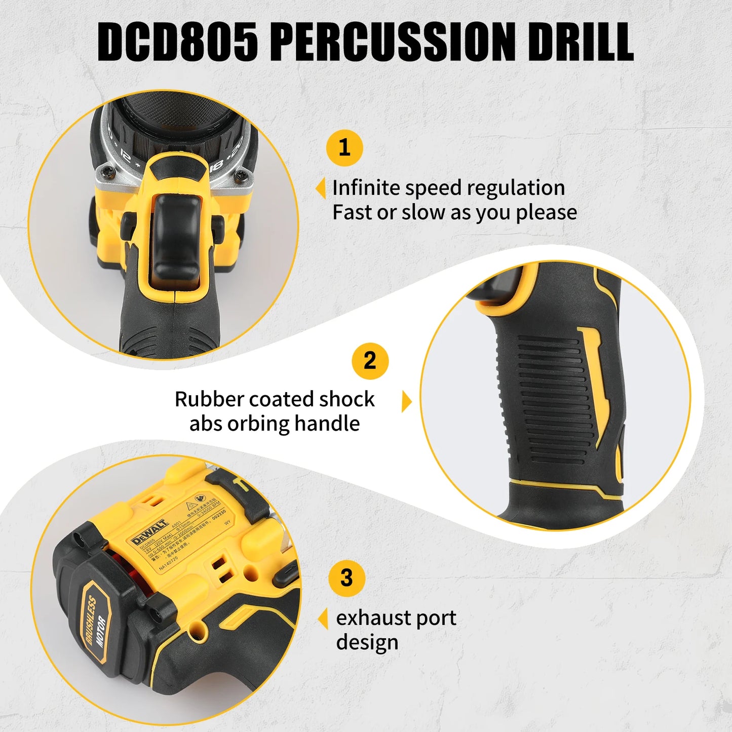 DEWALT Cordless Impact Drill Brushless Professional Car Maintenance & Household Repair