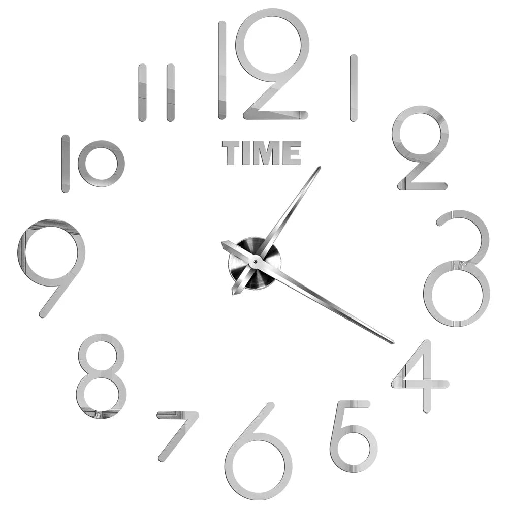 Large 3D Wall Clock Luminous Classic Wall DIY Digital Wall Stickers